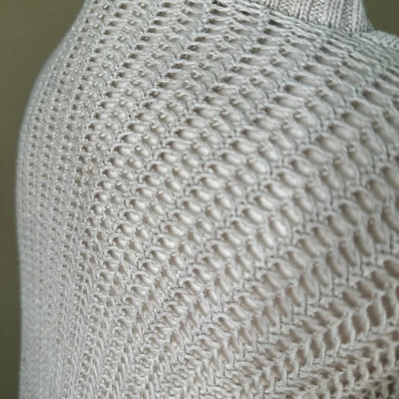 MIAMI Boutique Open Weave Knit Sweater Cardigan with Shoulder Detail - small - Picture 9 of 13